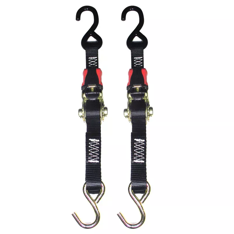 Rod Saver Rubber Ratchet Tie-Down – 1″ x 6 – Pair